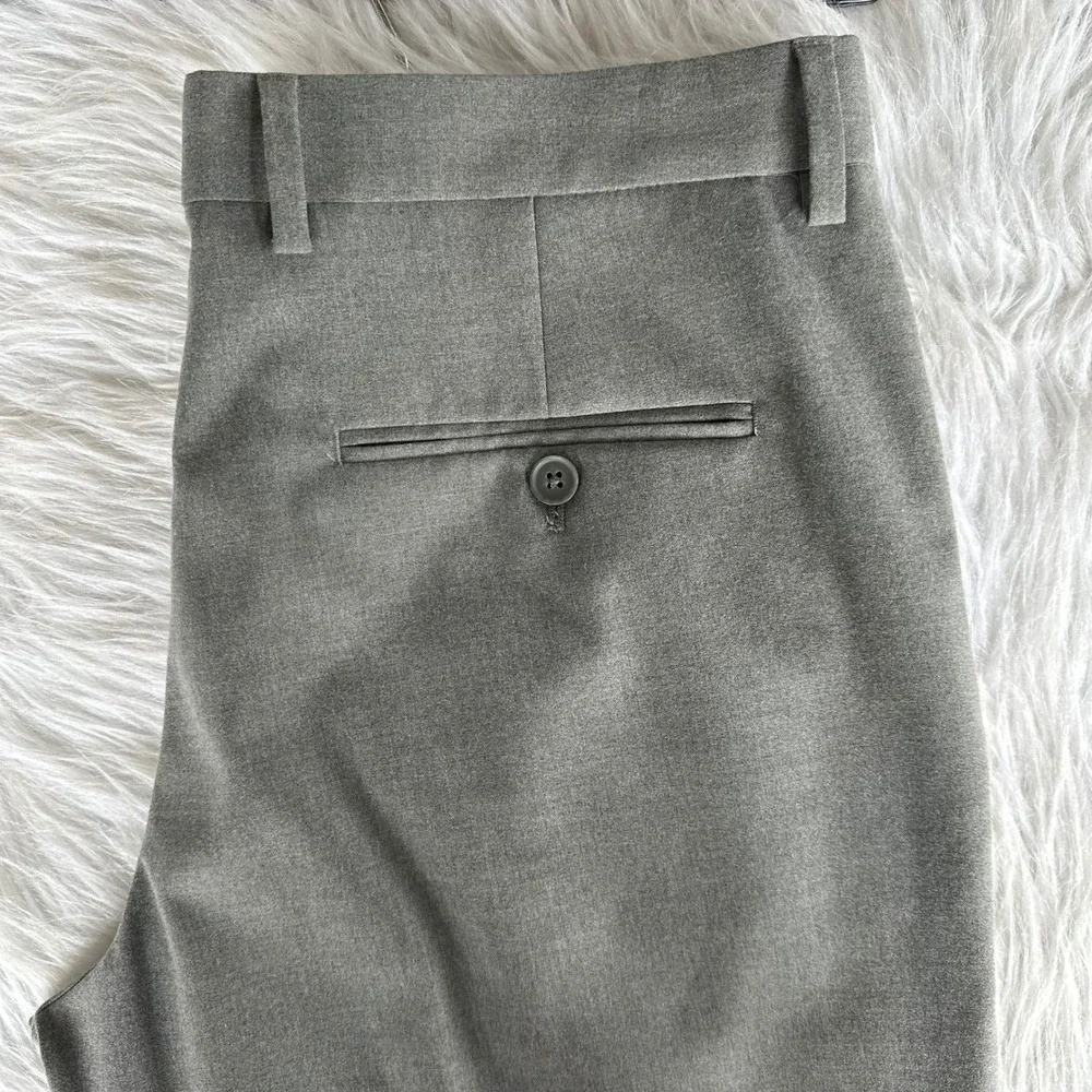 Express Dress Pants Trousers Mens Slim Fit Grey Stretch Wrinkle Resistant 30x32